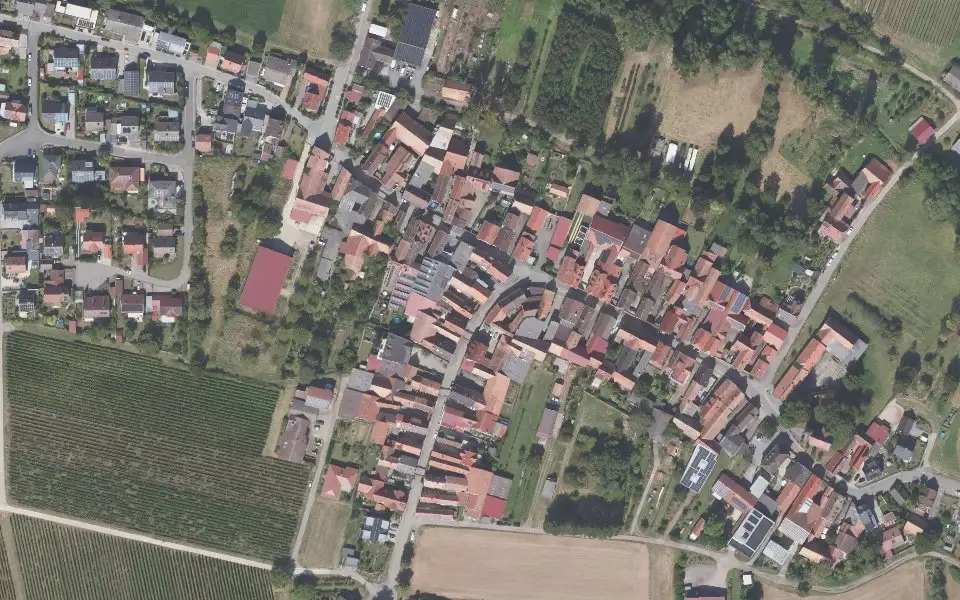 Luftbild der Umgebung von Weingut Nauerth in Heuchelheim-Klingen