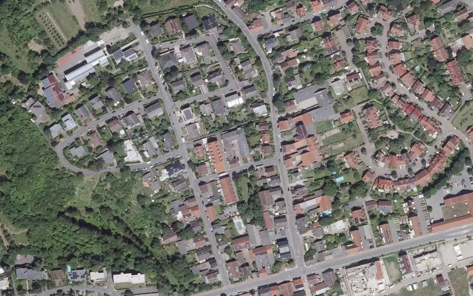 Luftbild der Umgebung von Weingut Nelgen in Ingelheim am Rhein