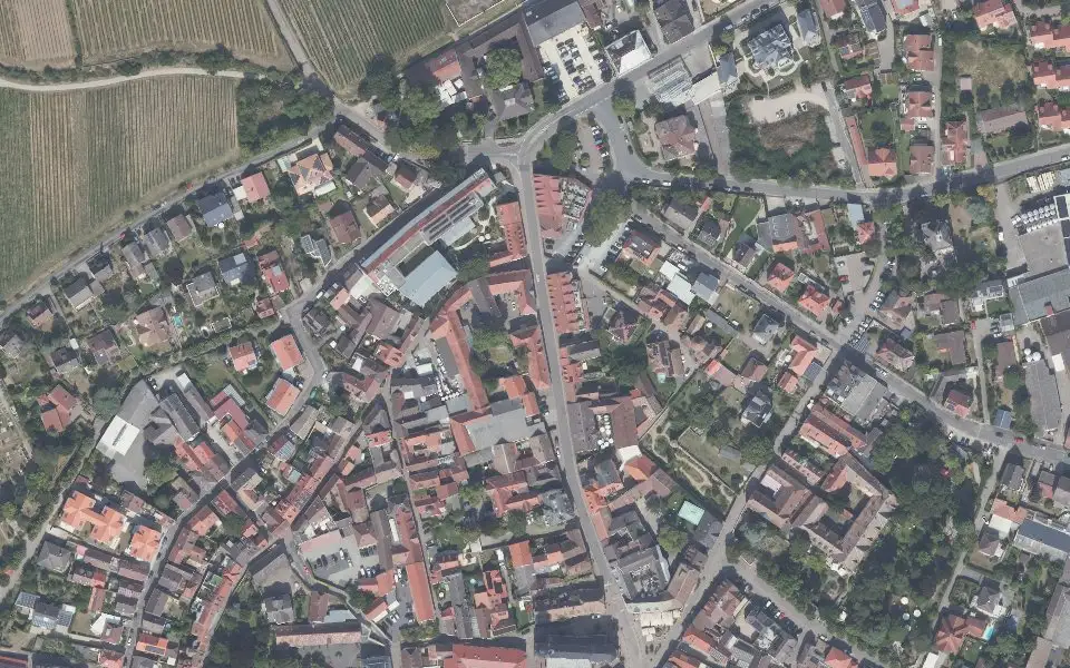 Luftbild der Umgebung von Weingut Reichsrat von Buhl in Deidesheim