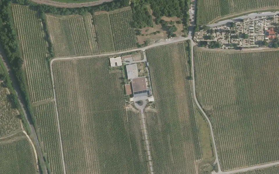 Luftbild der Umgebung von Weingut Rings in Freinsheim