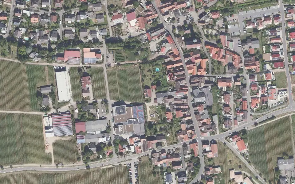 Luftbild der Umgebung von Weingut Roland Wiß in Hainfeld