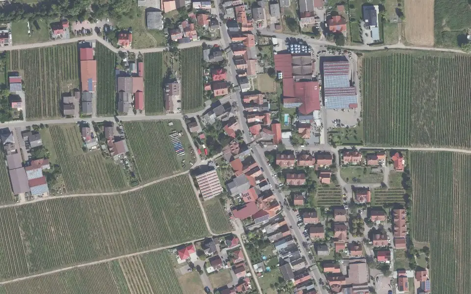 Luftbild der Umgebung von Weingut Roth in Kirrweiler