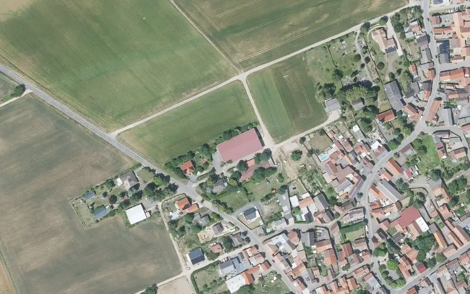 Luftbild der Umgebung von Weingut Sauer in Offenheim