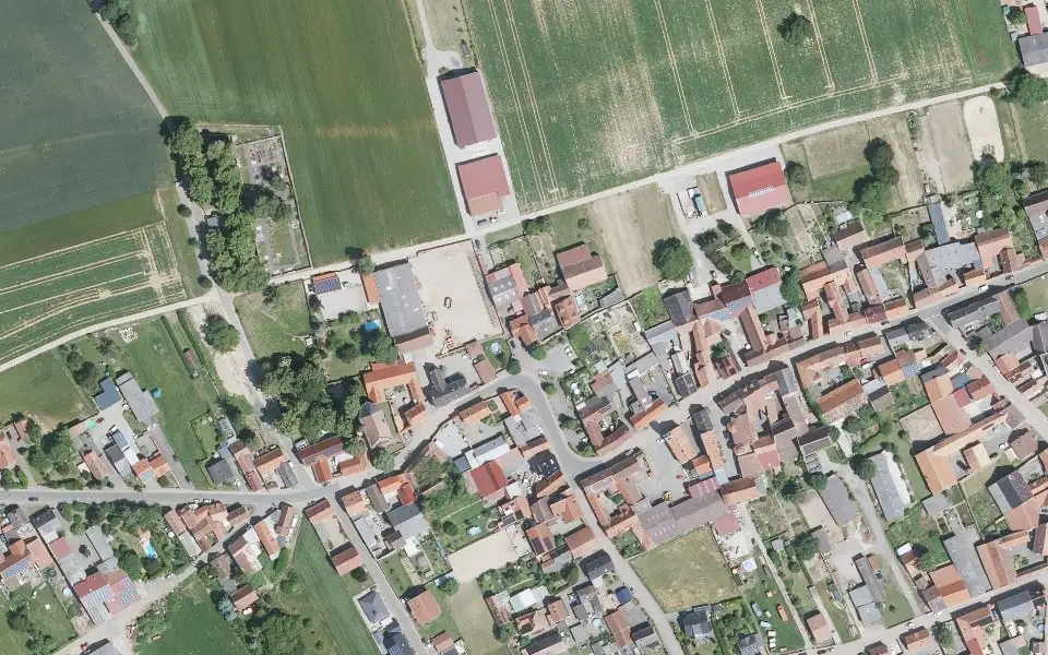 Luftbild der Umgebung von Weingut Schmahl in Ilbesheim