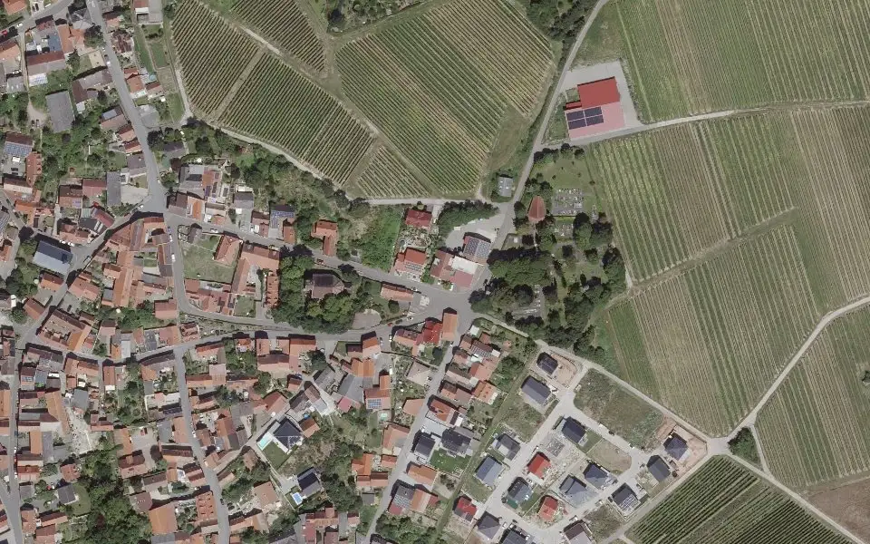 Luftbild mit der Einzellage Osterberg