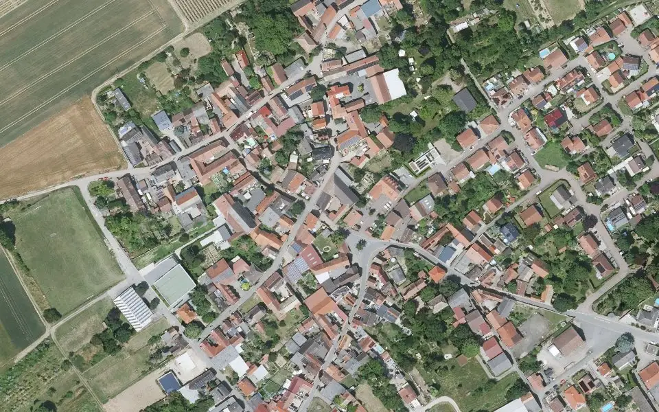 Luftbild der Umgebung von Weingut Schowalter in Monzernheim