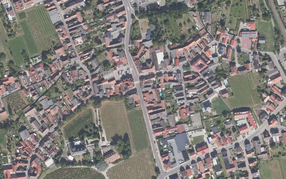 Luftbild der Umgebung von Weingut Schreiner & Sohn in Edesheim