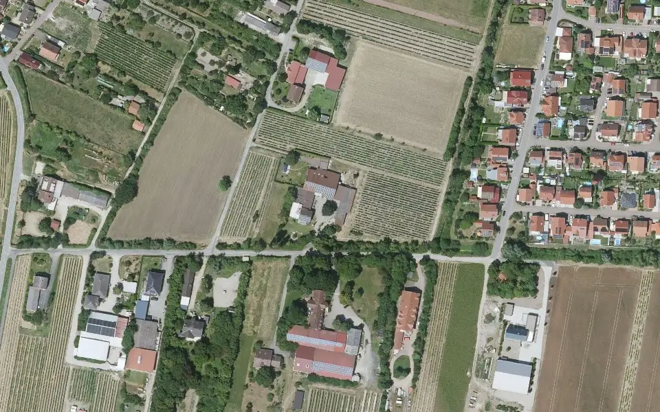 Luftbild der Umgebung von Weingut Seilheimerhof in Mettenheim