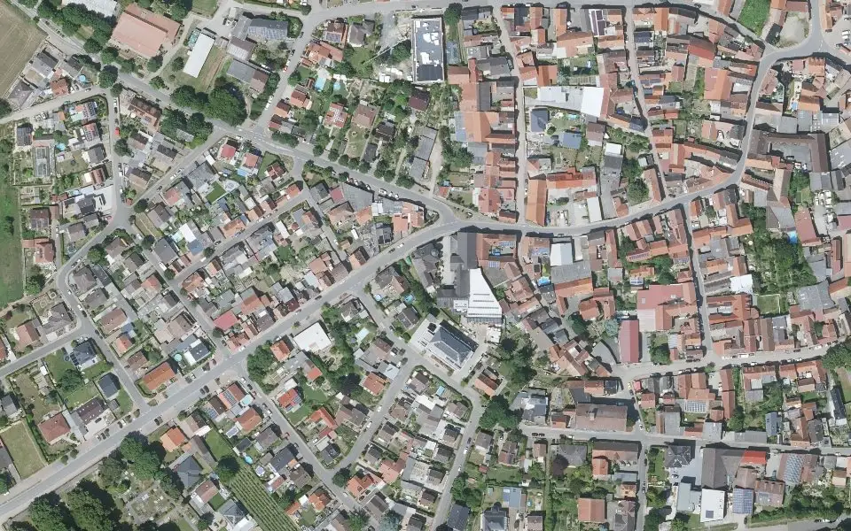 Luftbild der Umgebung von Weingut Spiess in Bechtheim