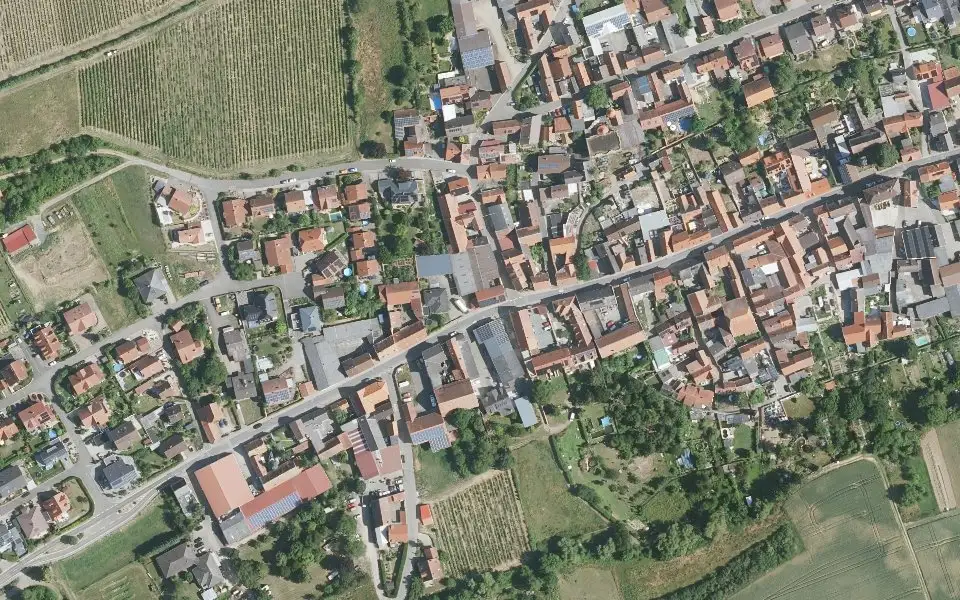Luftbild der Umgebung von Weingut Stahlheber in Kindenheim