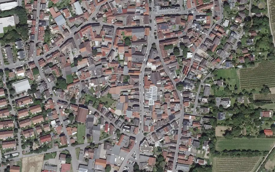 Luftbild der Umgebung von Weingut Stenner in Mainz