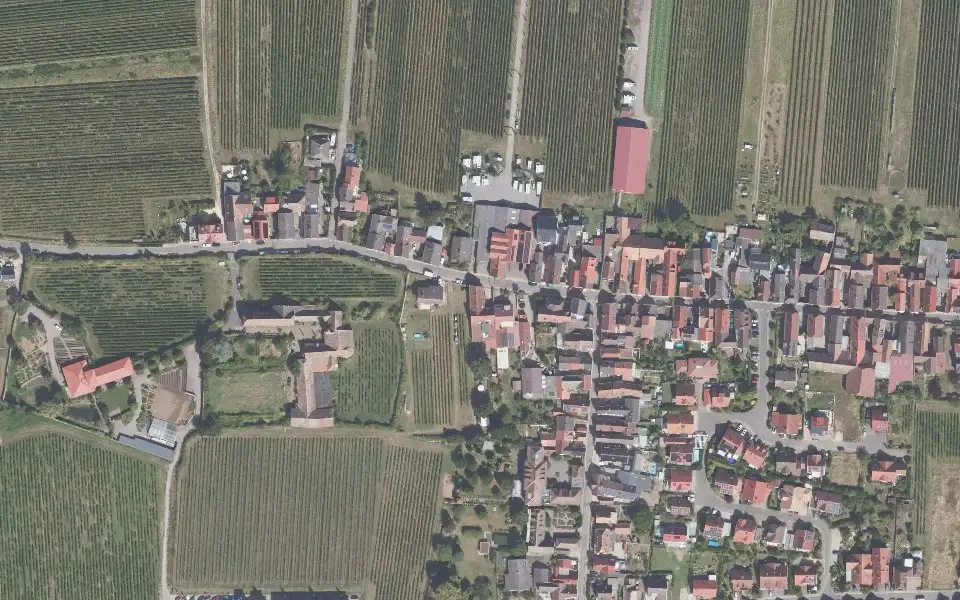 Luftbild der Umgebung von Weingut Teutsch in Edenkoben