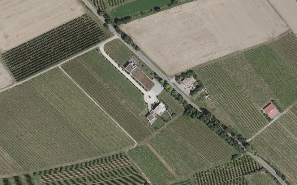 Luftbild mit der Einzellage Schloßberg