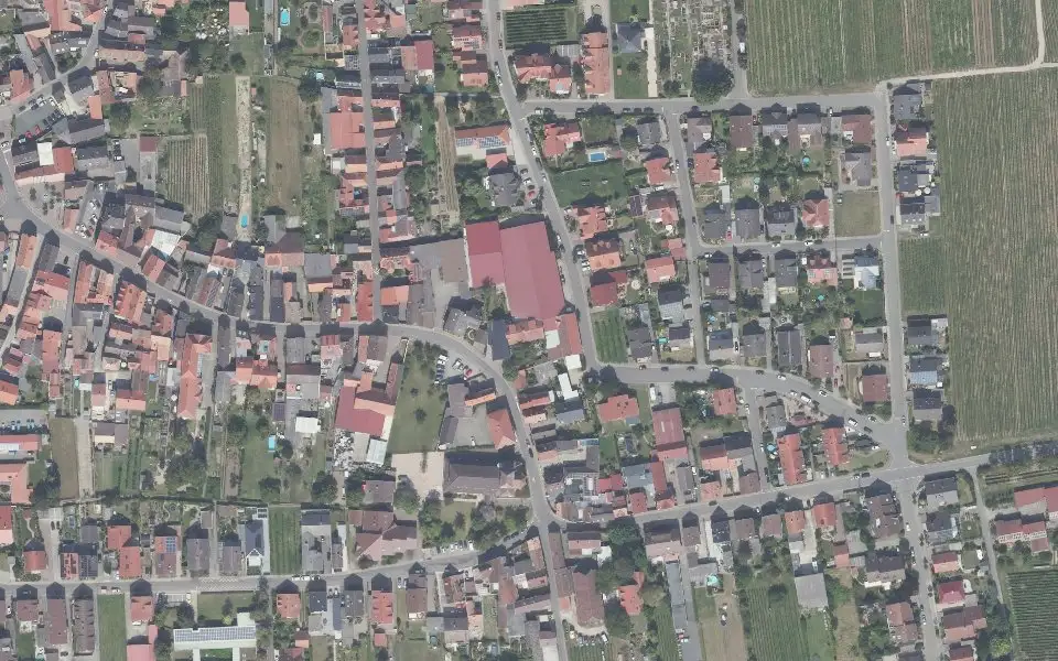 Luftbild der Umgebung von Weingut Thomas Reinhardt in Niederkirchen bei Deidesheim
