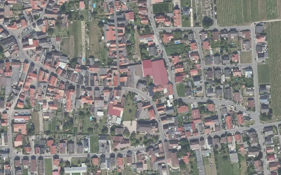 Luftbild der Umgebung von Weingut Viktor Bach in Niederkirchen bei Deidesheim