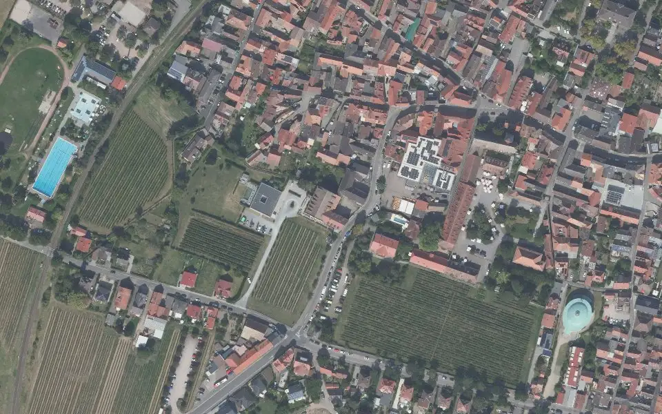 Luftbild der Umgebung von Weingut Völcker in Neustadt an der Weinstraße