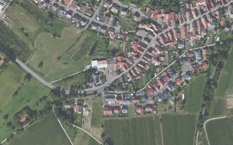 Luftbild mit der Einzellage Frohnwingert