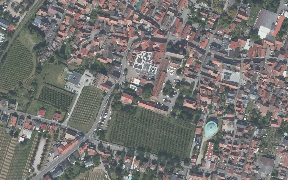 Luftbild der Umgebung von Weingut Weik in Neustadt an der Weinstraße