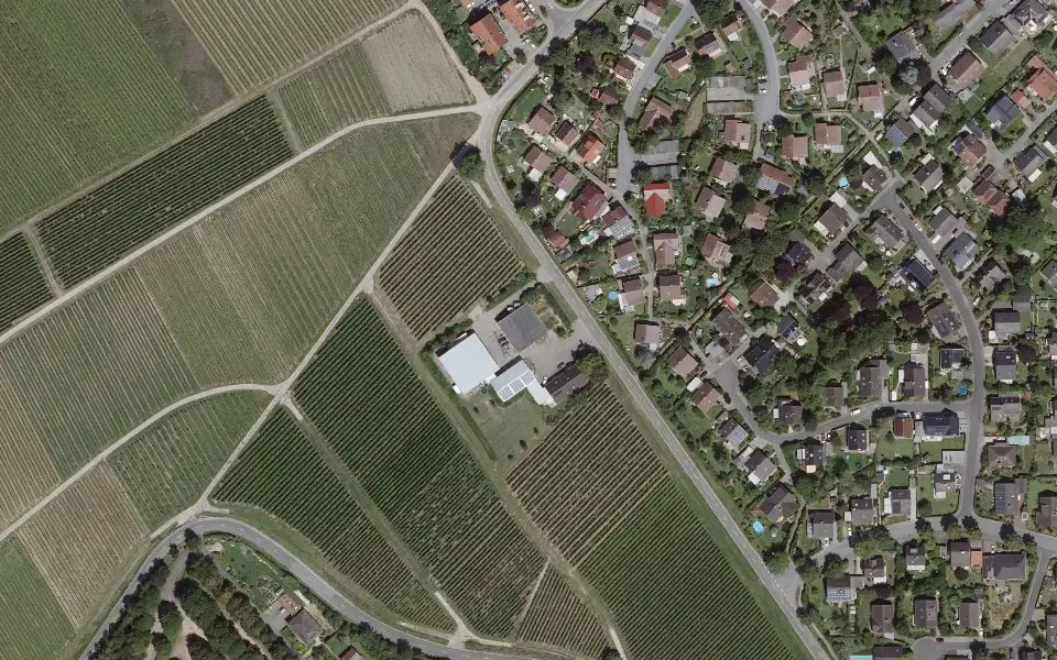 Luftbild der Umgebung von Weingut Weinmann in Wörrstadt