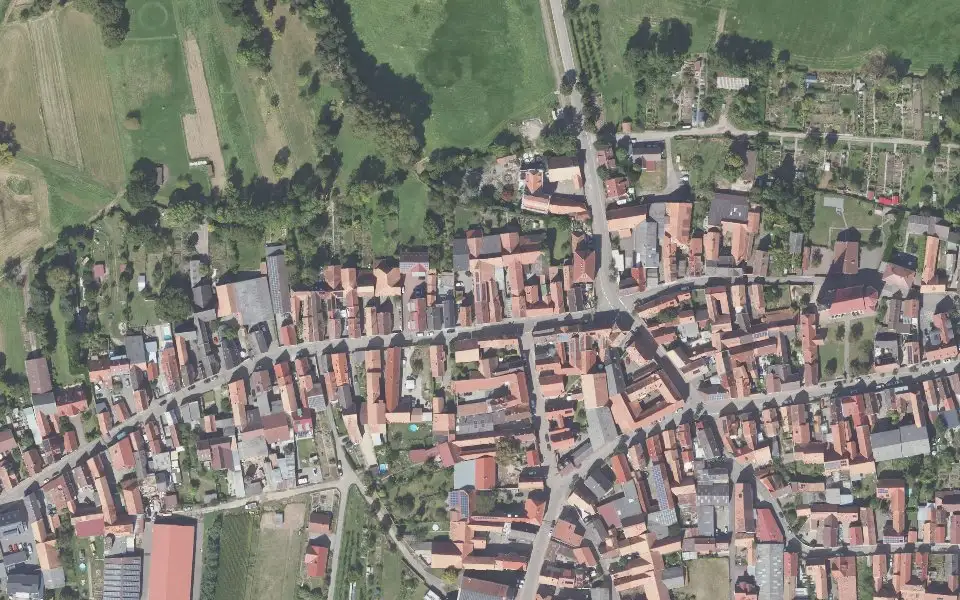 Luftbild der Umgebung von Weingut & Weinstube Bourquin in Steinweiler