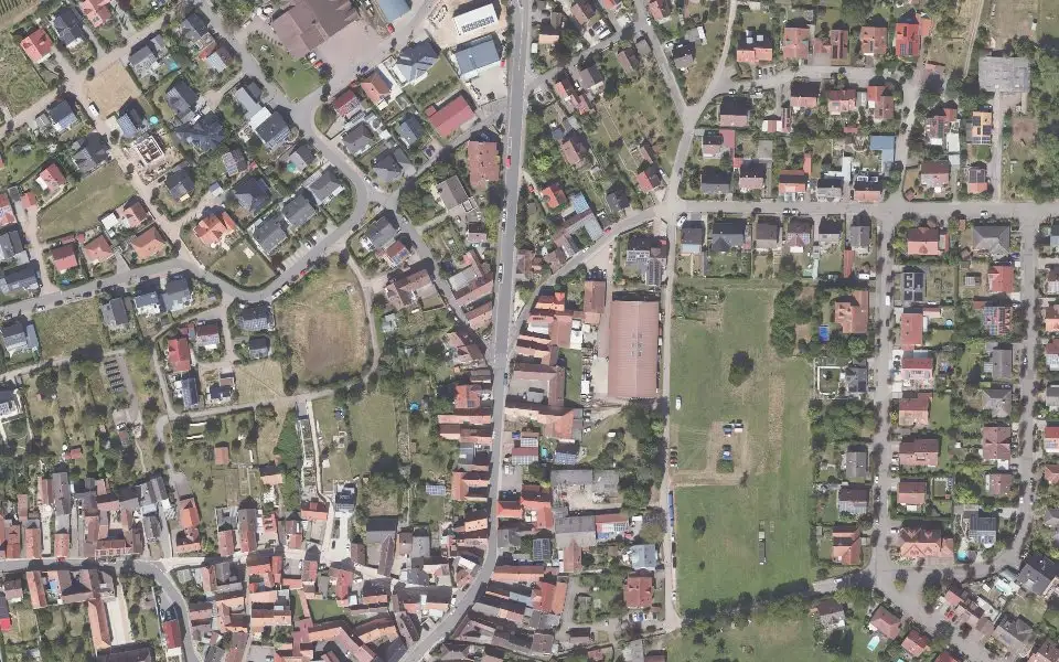 Luftbild der Umgebung von Weingut Werner Kuhn & Söhne in Klingenmünster