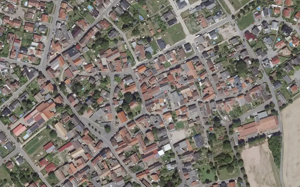 Luftbild der Umgebung von Weingut Zimmermann in Siefersheim