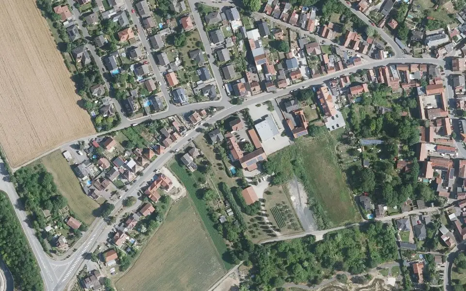 Luftbild der Umgebung von Weinguth Strohm in Offstein