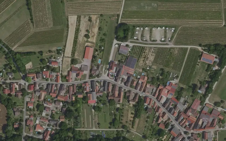 Luftbild der Umgebung von Weinhaus Geiger in Dierbach