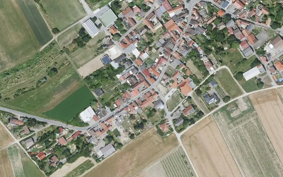 Luftbild der Umgebung von Weinhof Bückermann in Monzernheim