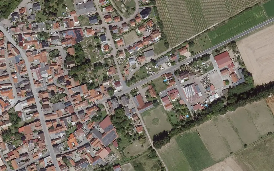 Luftbild der Umgebung von Weinhof Peterhof in Biebelnheim