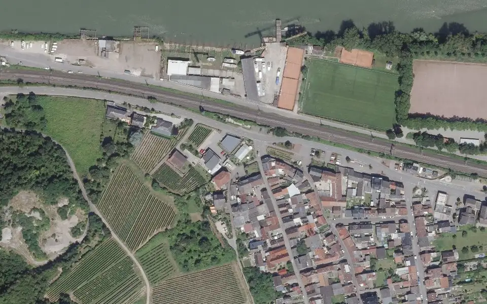Luftbild der Umgebung von Weinkellerei Michel in Bingen am Rhein