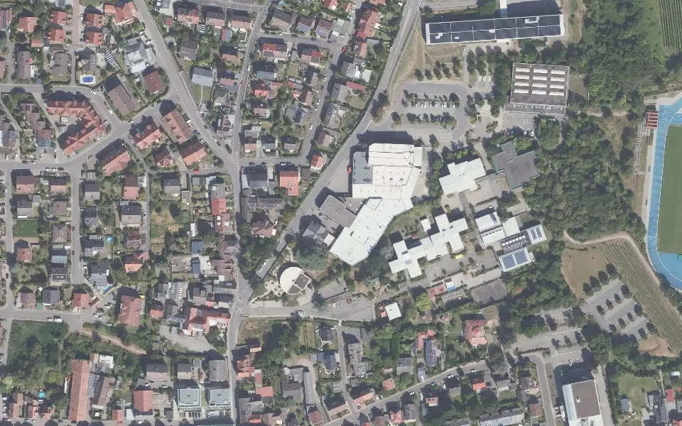 Luftbild der Umgebung von Weinkontor Edenkoben eG in Edenkoben
